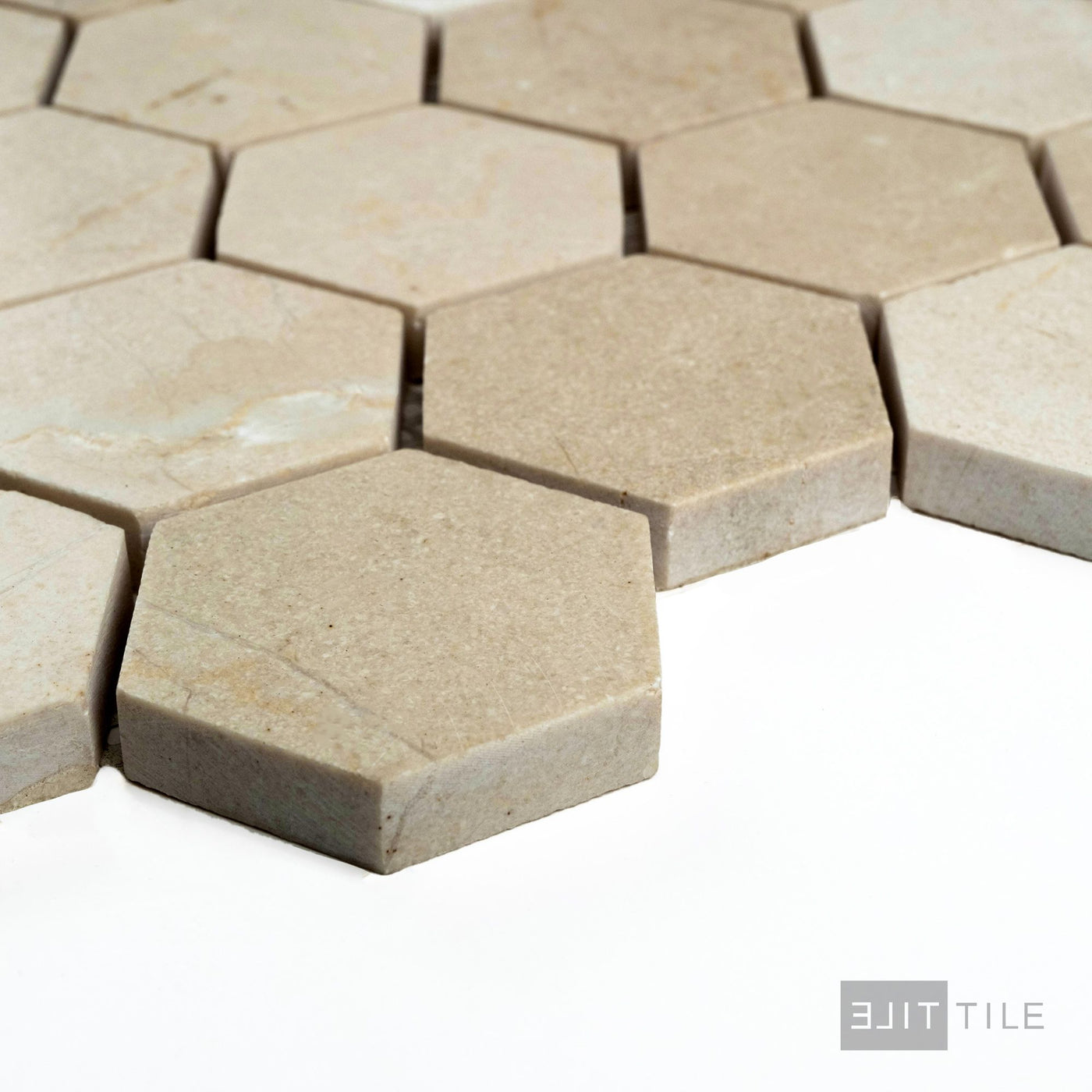 Crema Marfil Marble 2" Hexagon Honed Mosaic