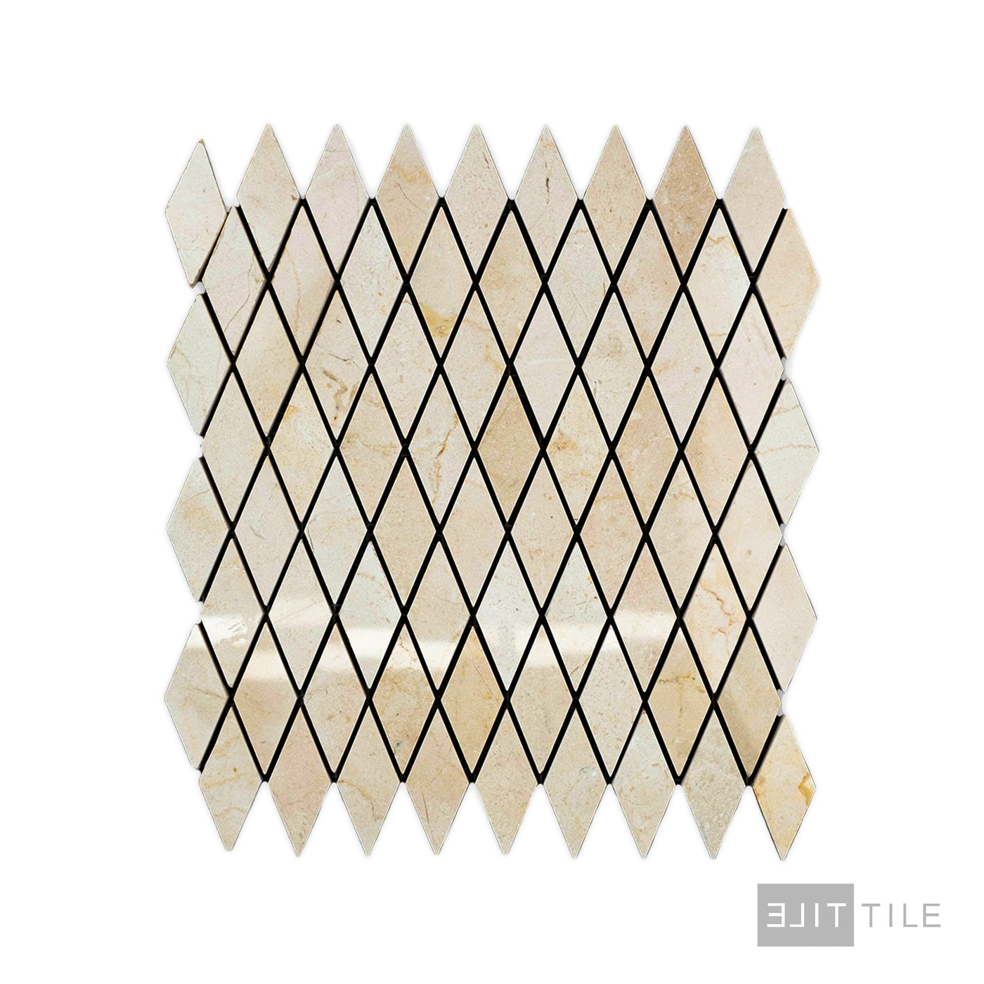 Crema Marfil Marble Rhomboid Polished Mosaic