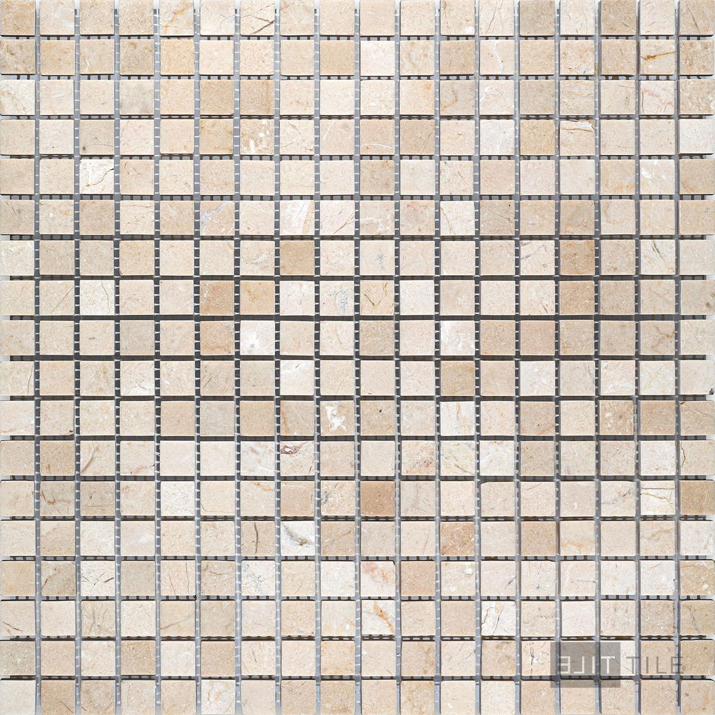 Crema Marfil Marble 5/8" Square Honed Mosaic