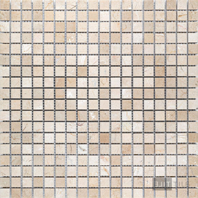 Crema Marfil Marble 5/8" Square Honed Mosaic