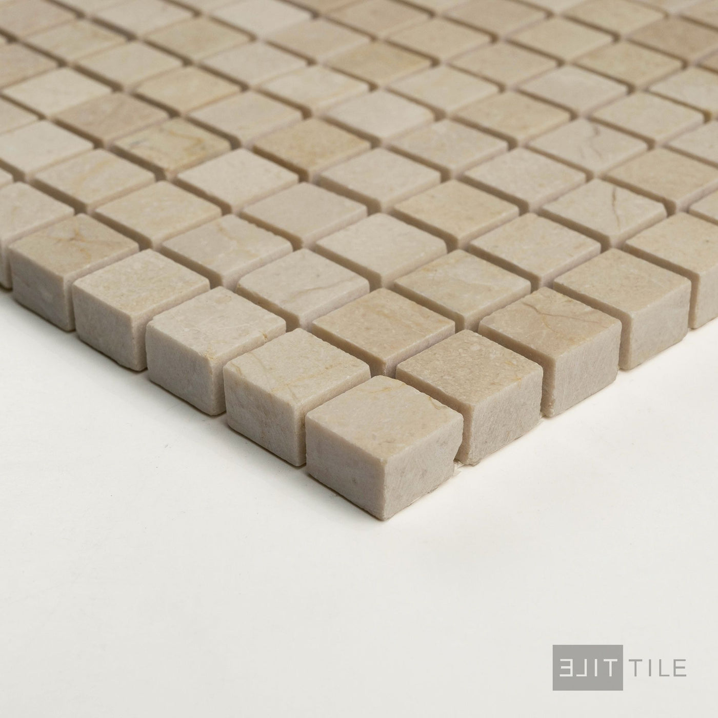 Crema Marfil Marble 5/8" Square Honed Mosaic