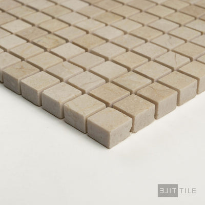 Crema Marfil Marble 5/8" Square Honed Mosaic