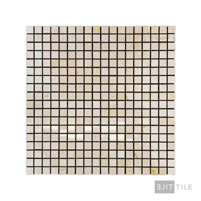 Crema Marfil Marble 5/8" Square Polished Mosaic