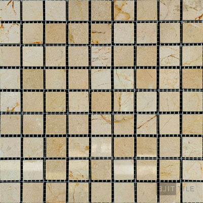 Crema Marfil Marble 1" Square Honed Mosaic