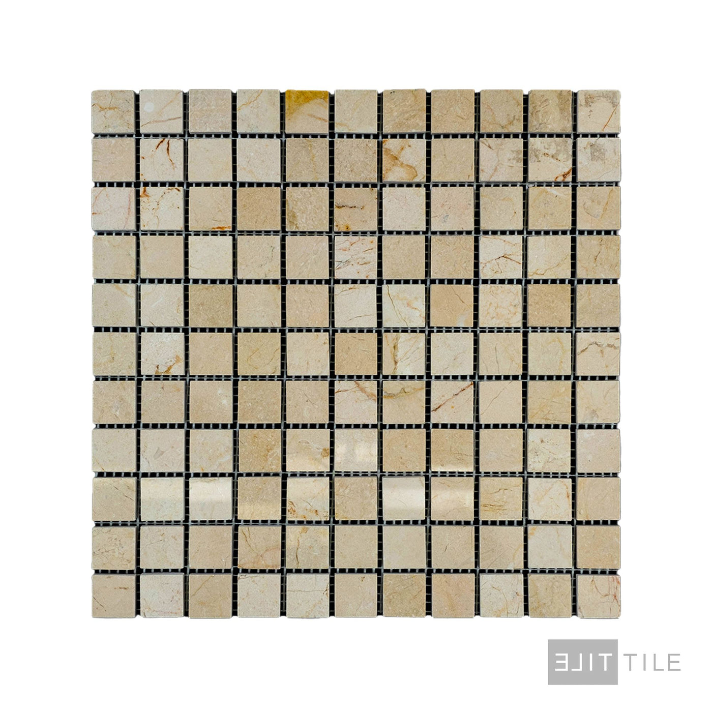 Crema Marfil Marble 1" Square Honed Mosaic