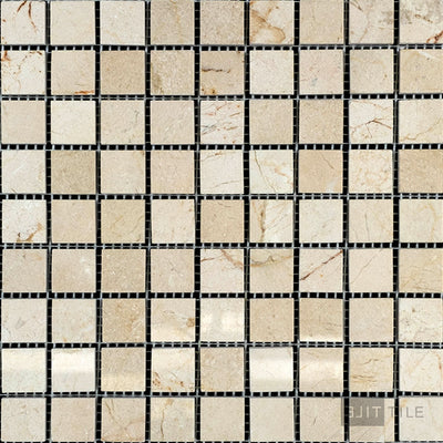Crema Marfil Marble 1" Square Polished Mosaic