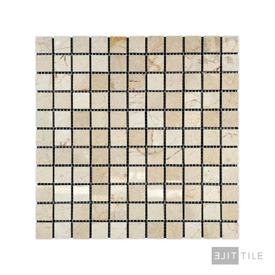 Crema Marfil Marble 1" Square Polished Mosaic