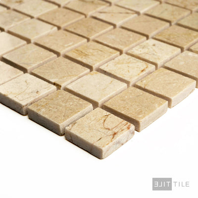 Crema Marfil Marble 1" Square Polished Mosaic