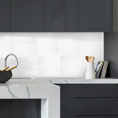 Thassos White Marble 3X6 Honed