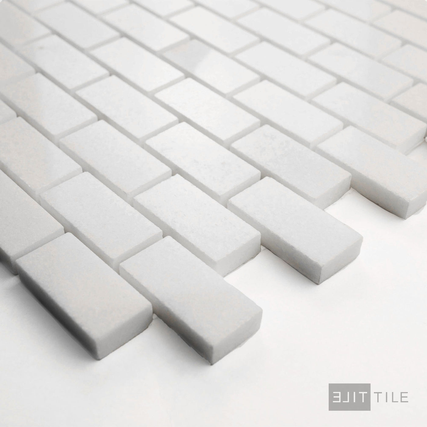 Thassos White Marble 1X2 Brick Polished Mosaic