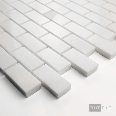 Thassos White Marble 1X2 Brick Polished Mosaic