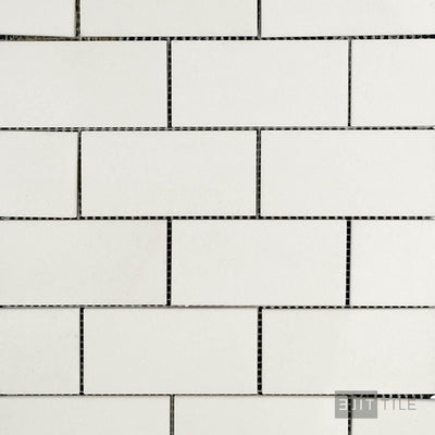 Thassos White Marble 2X4 Brick Polished Mosaic