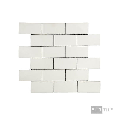 Thassos White Marble 2X4 Brick Polished Mosaic