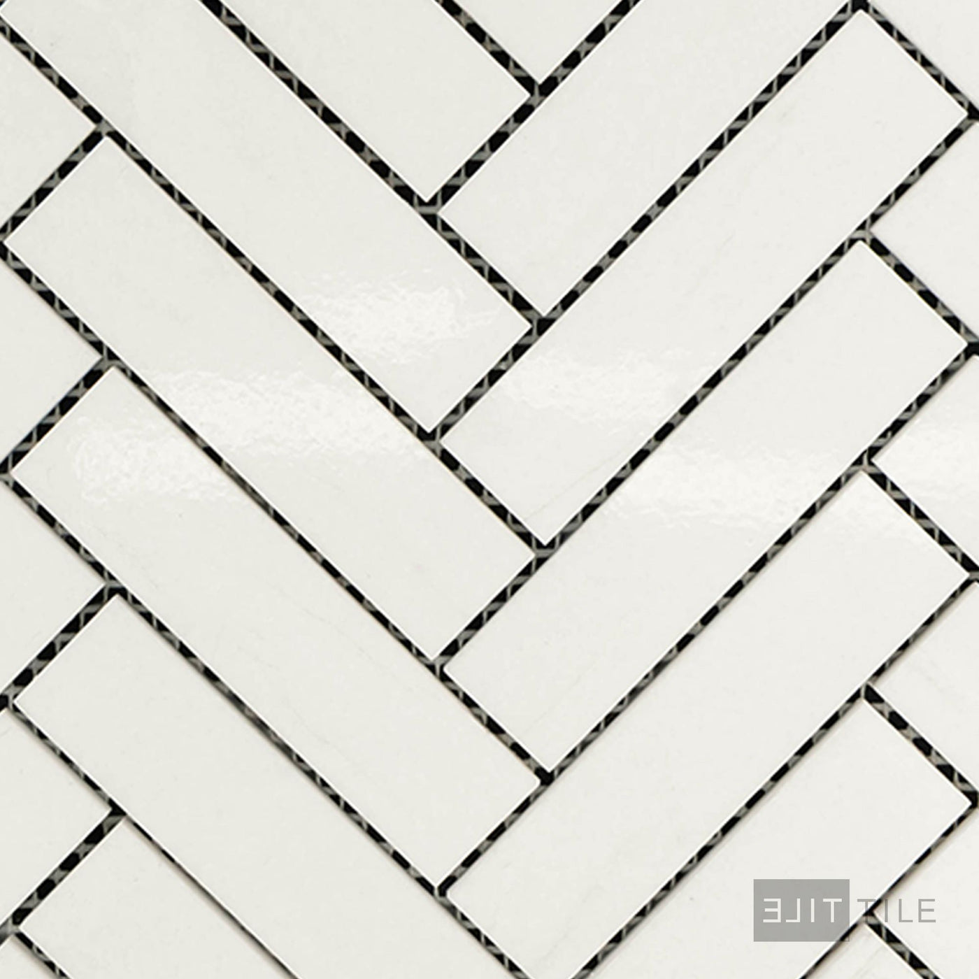 Thassos White Marble 1X4 Herringbone Polished Mosaic