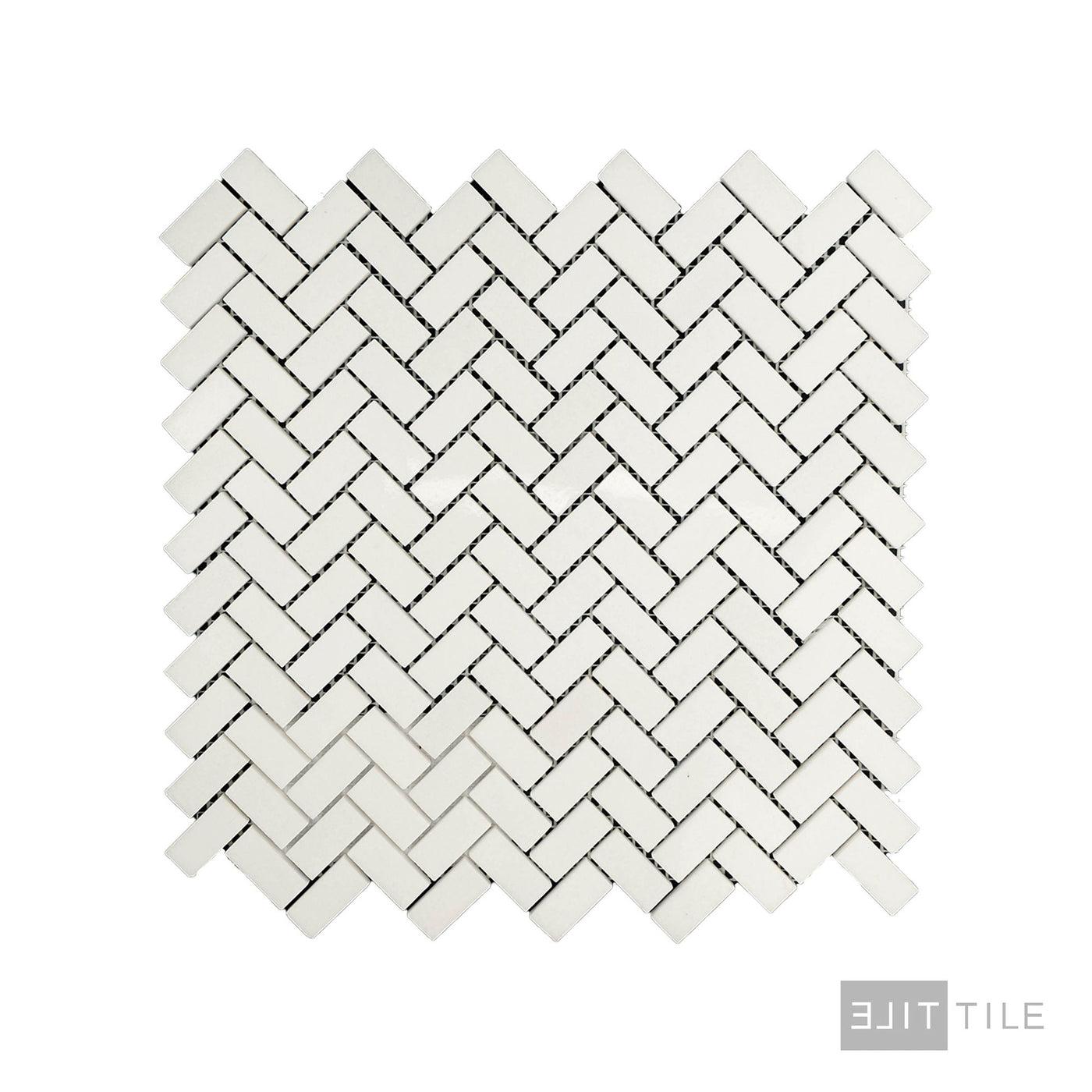 Thassos White Marble 5/8X1-1/4 Herringbone Polished Mosaic