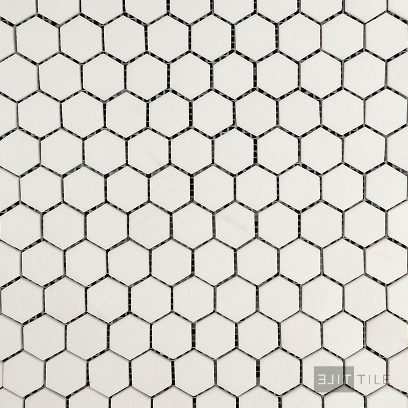Thassos White Marble 1" Hexagon Polished Mosaic