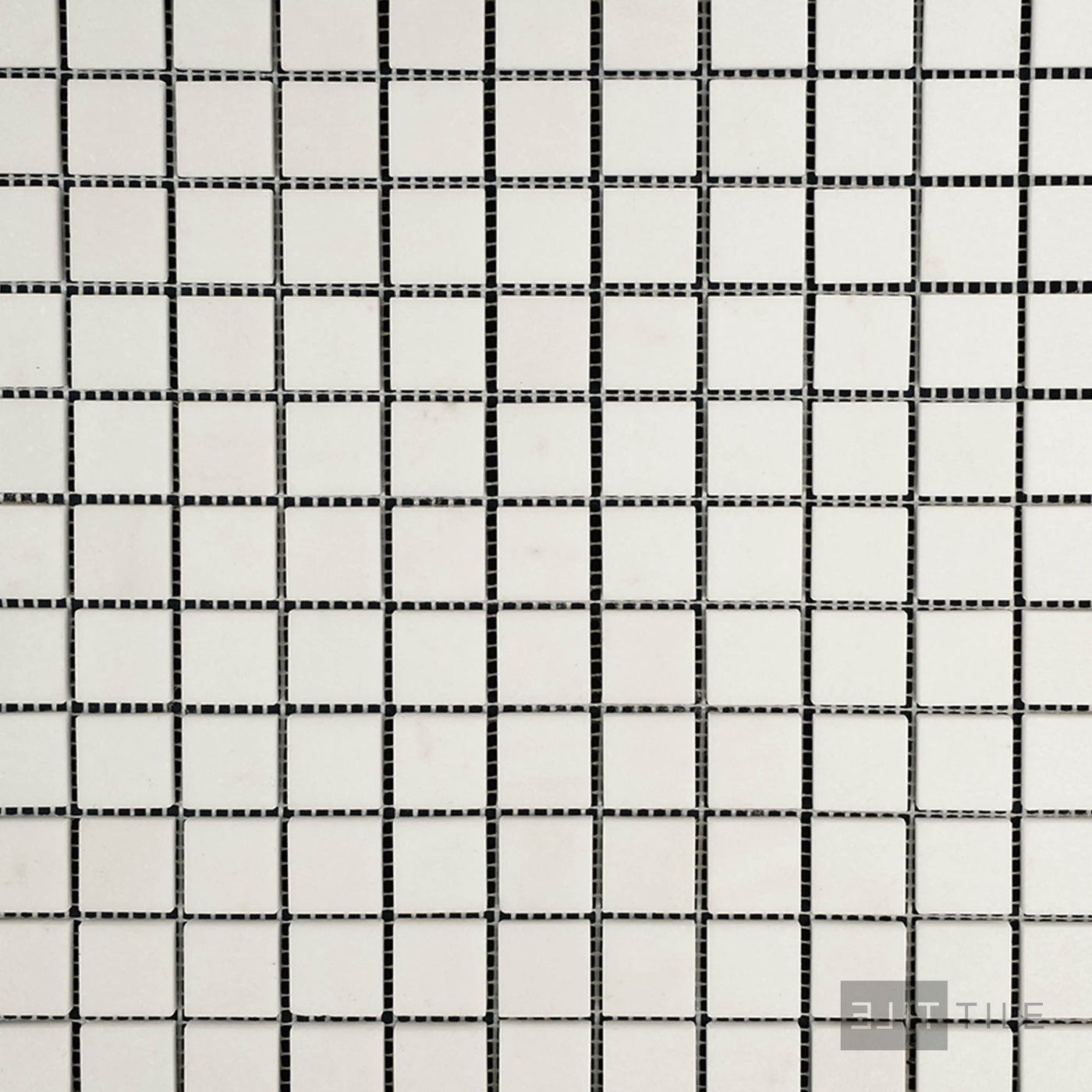 Thassos White Marble 1" Square Polished Mosaic