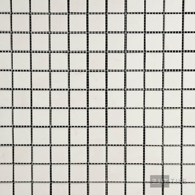 Thassos White Marble 1" Square Polished Mosaic