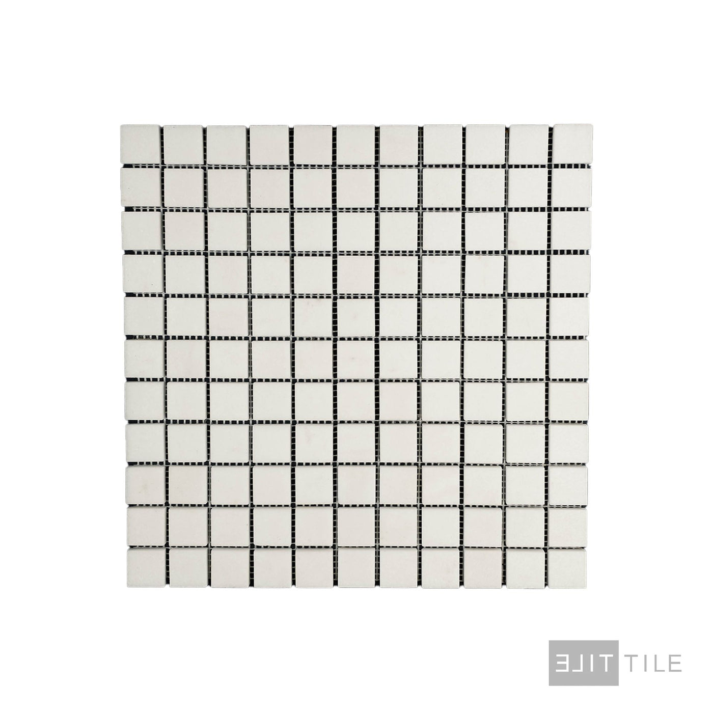 Thassos White Marble 1" Square Polished Mosaic