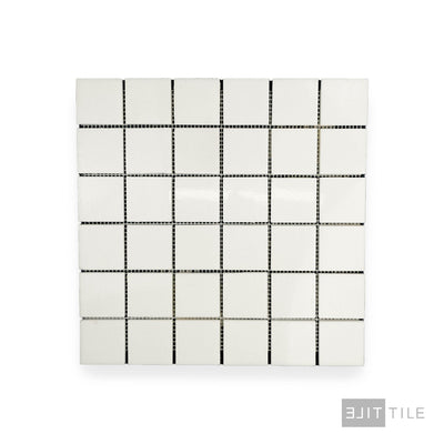 Thassos White Marble 2" Square Polished Mosaic