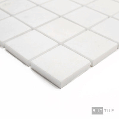 Thassos White Marble 2" Square Polished Mosaic