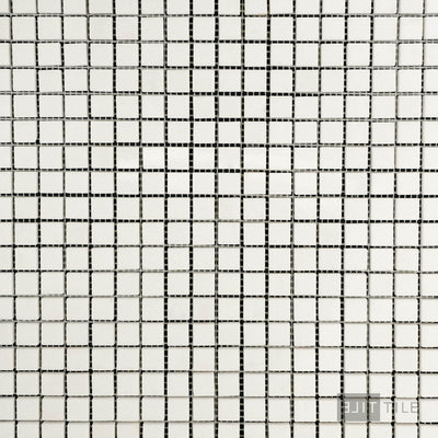 Thassos White Marble 5/8" Square Polished Mosaic