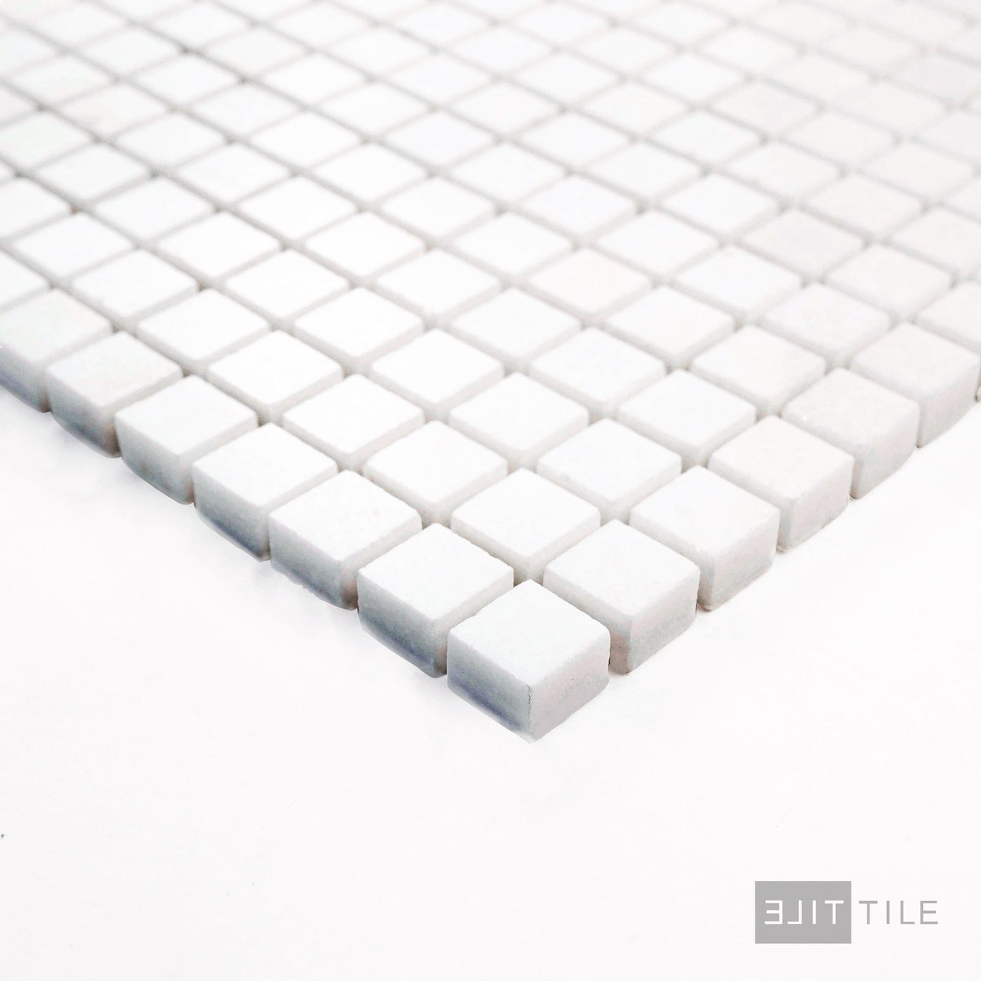 Thassos White Marble 5/8" Square Polished Mosaic