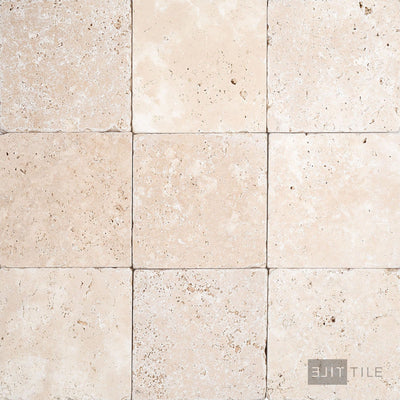 Ivory Premium Travertine 4X4 Tumbled