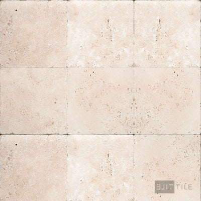 Ivory Premium Travertine 6X6 Tumbled