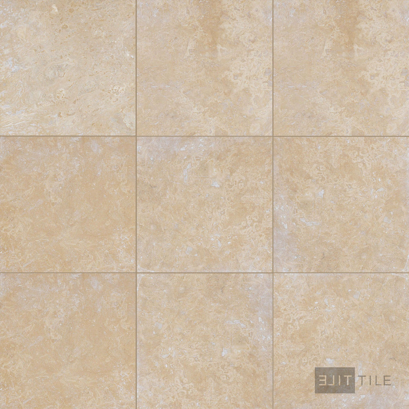 Ivory Premium Travertine 12X12 Filled And Honed