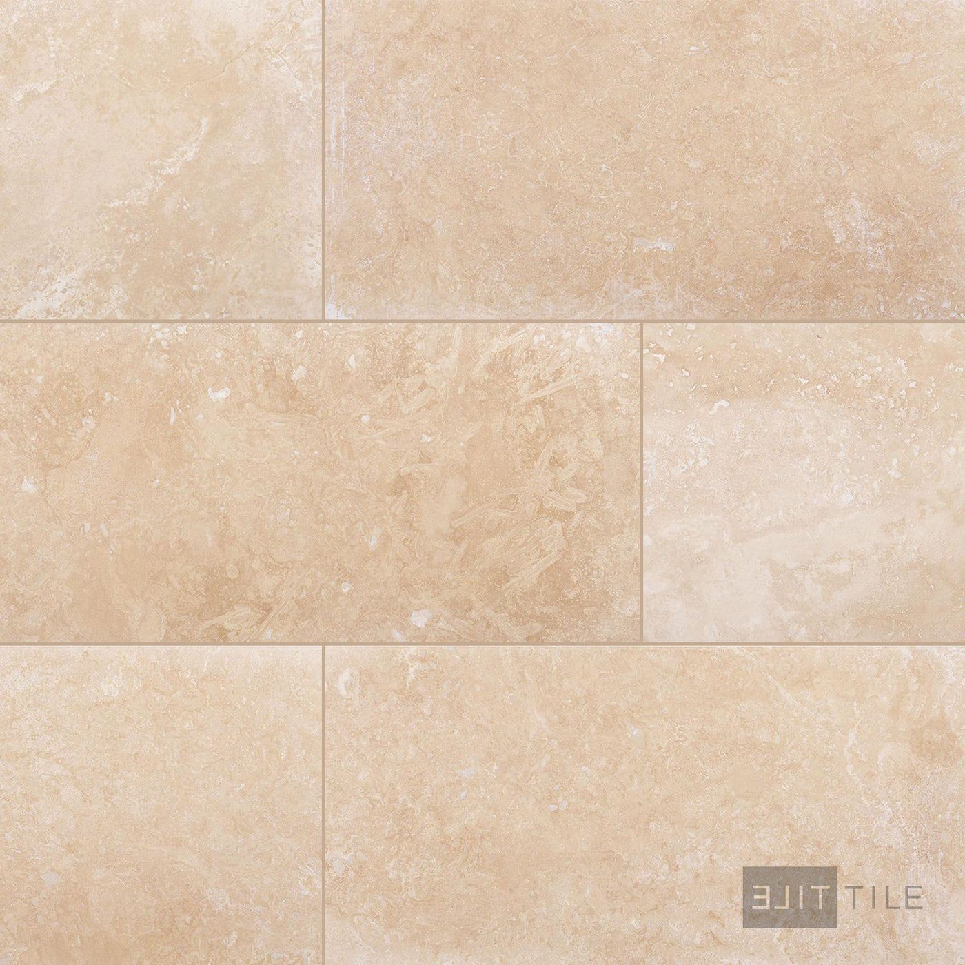 Ivory Premium Travertine 12X24 Filled And Honed