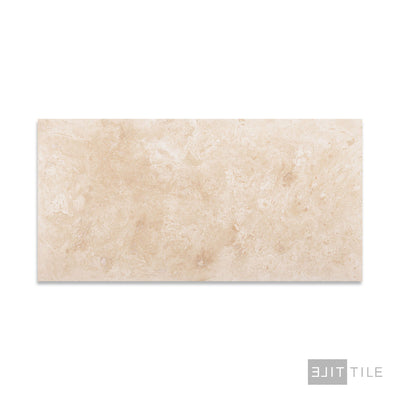 Ivory Premium Travertine 12X24 Filled And Honed