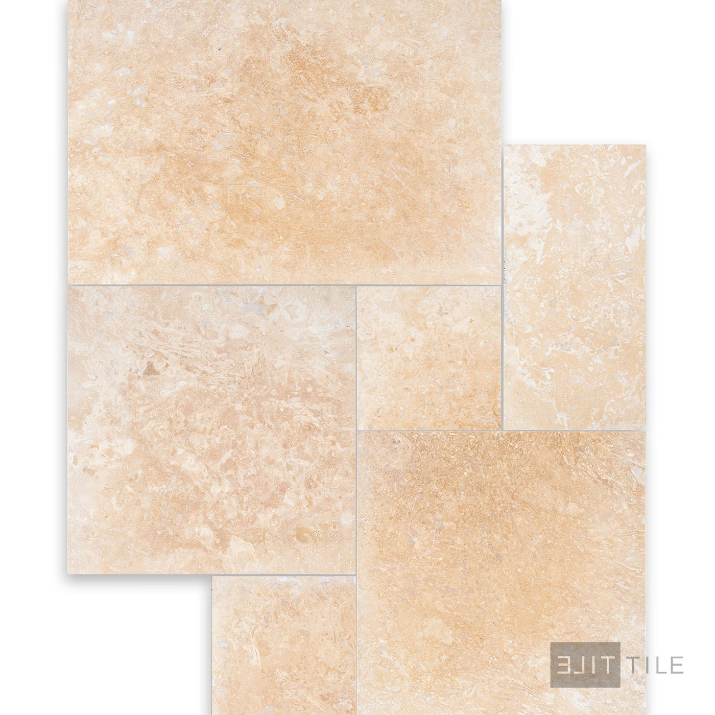 Ivory Premium Travertine Versailles Pattern Filled And Honed