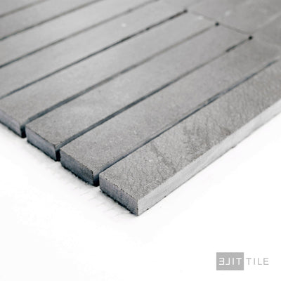 Chelsea Grey Limestone Stacked Honed Mosaic