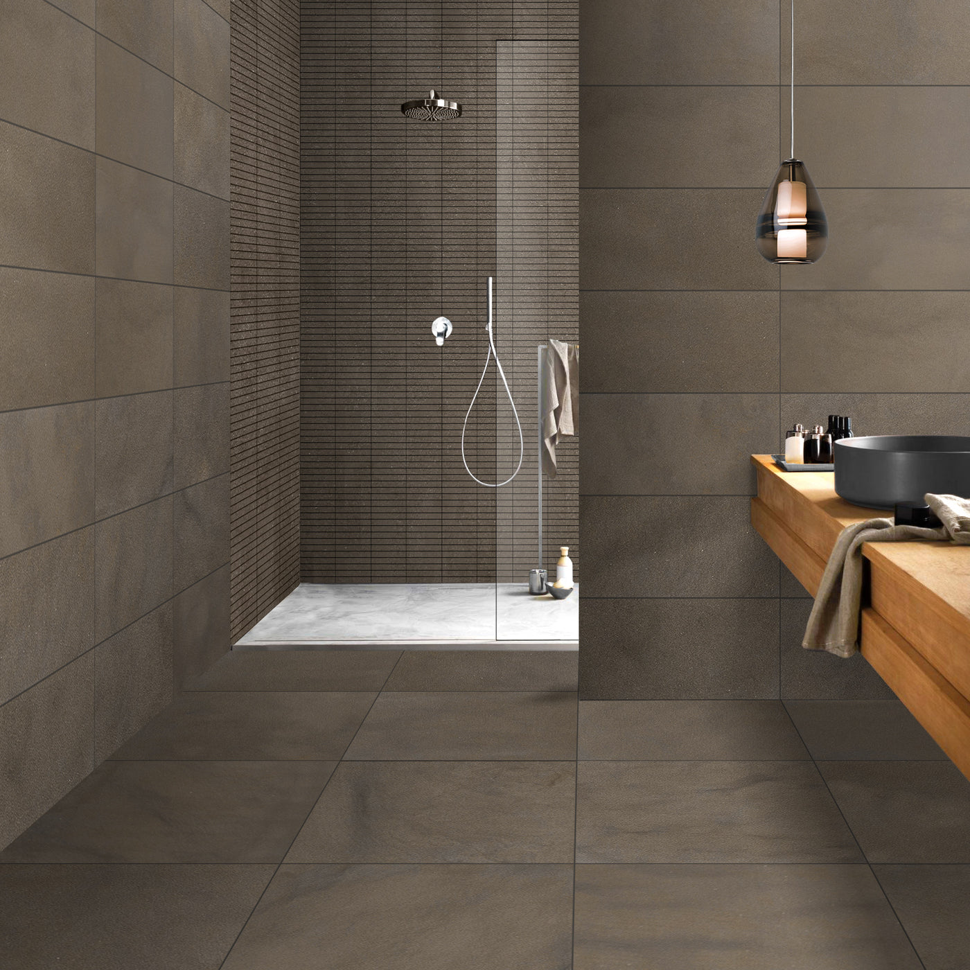 Chelsea Grey Limestone Stacked Honed Mosaic