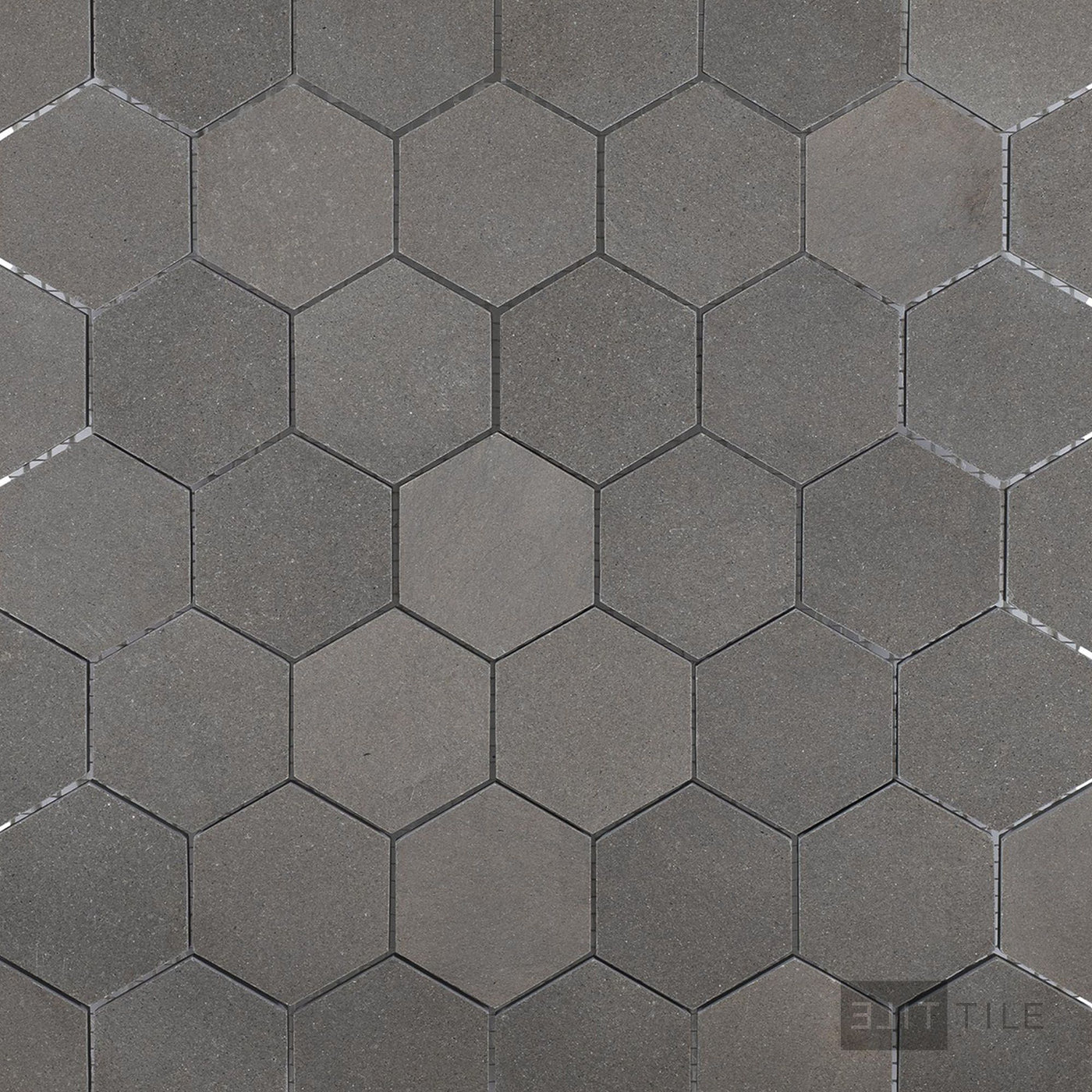 Chelsea Grey Limestone 2" Hexagon Honed Mosaic