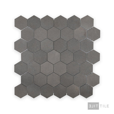 Chelsea Grey Limestone 2" Hexagon Honed Mosaic