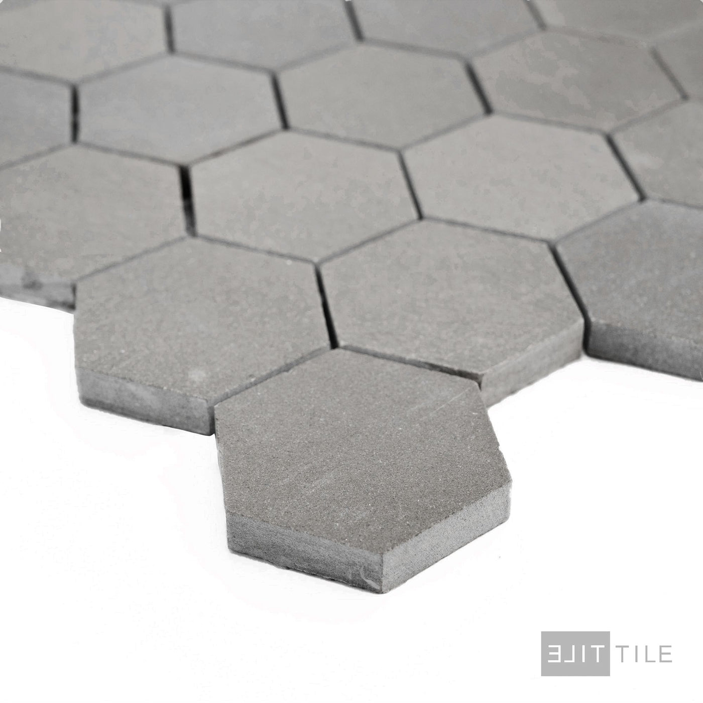 Chelsea Grey Limestone 2" Hexagon Honed Mosaic