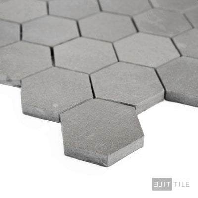 Chelsea Grey Limestone 2" Hexagon Honed Mosaic