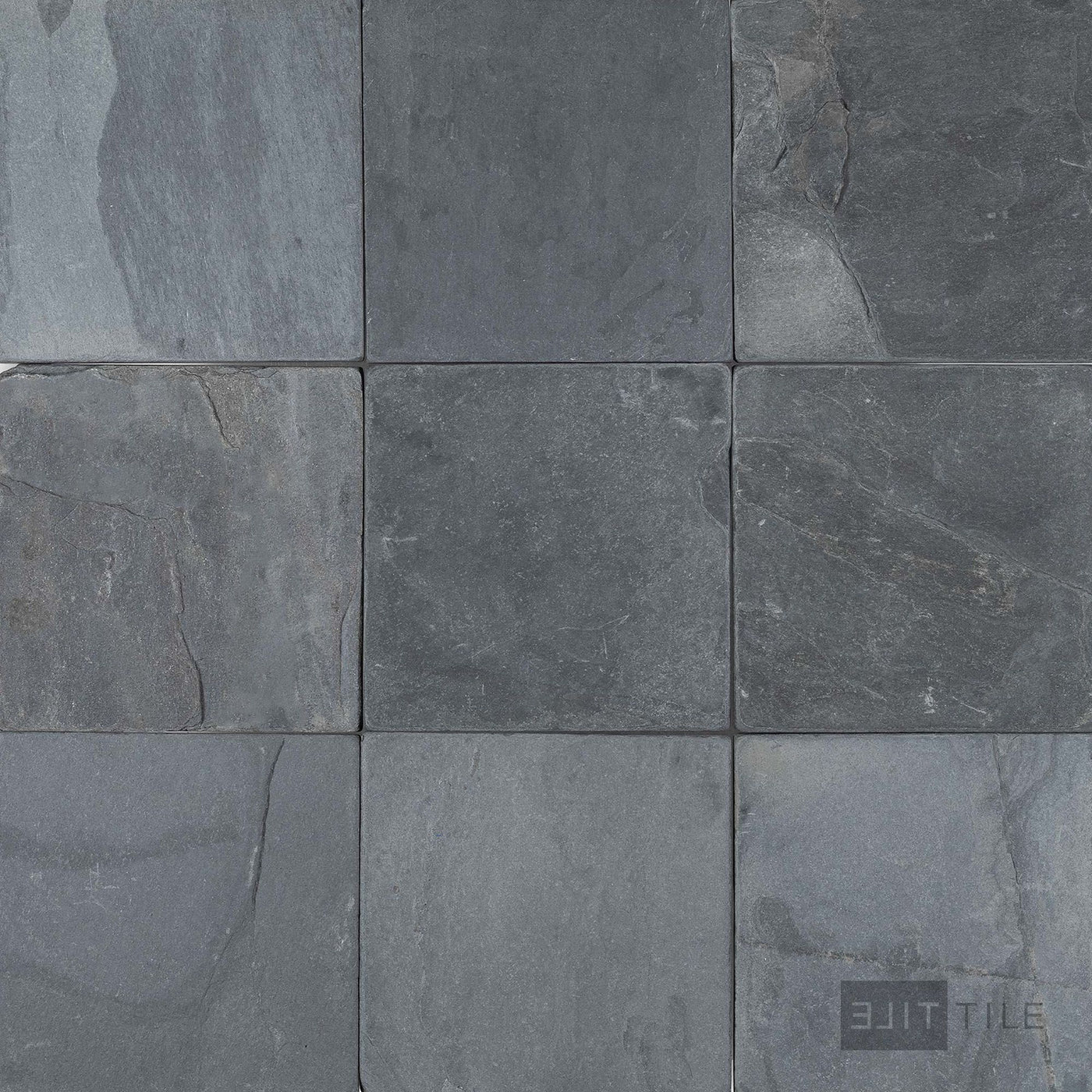 Indian Black Slate 6X6 Tumbled