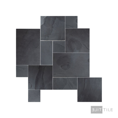 Indian Black Slate Versailles Pattern Gauged