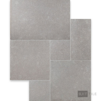 Limestone Purbeck Grey Versailles Pattern Distressed Paver