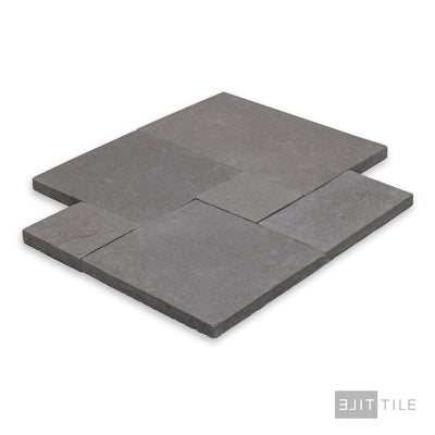 Limestone Purbeck Grey Versailles Pattern Distressed Paver