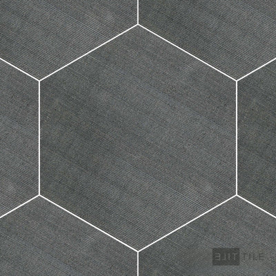 Basalt Black 10" Hexagon Flow