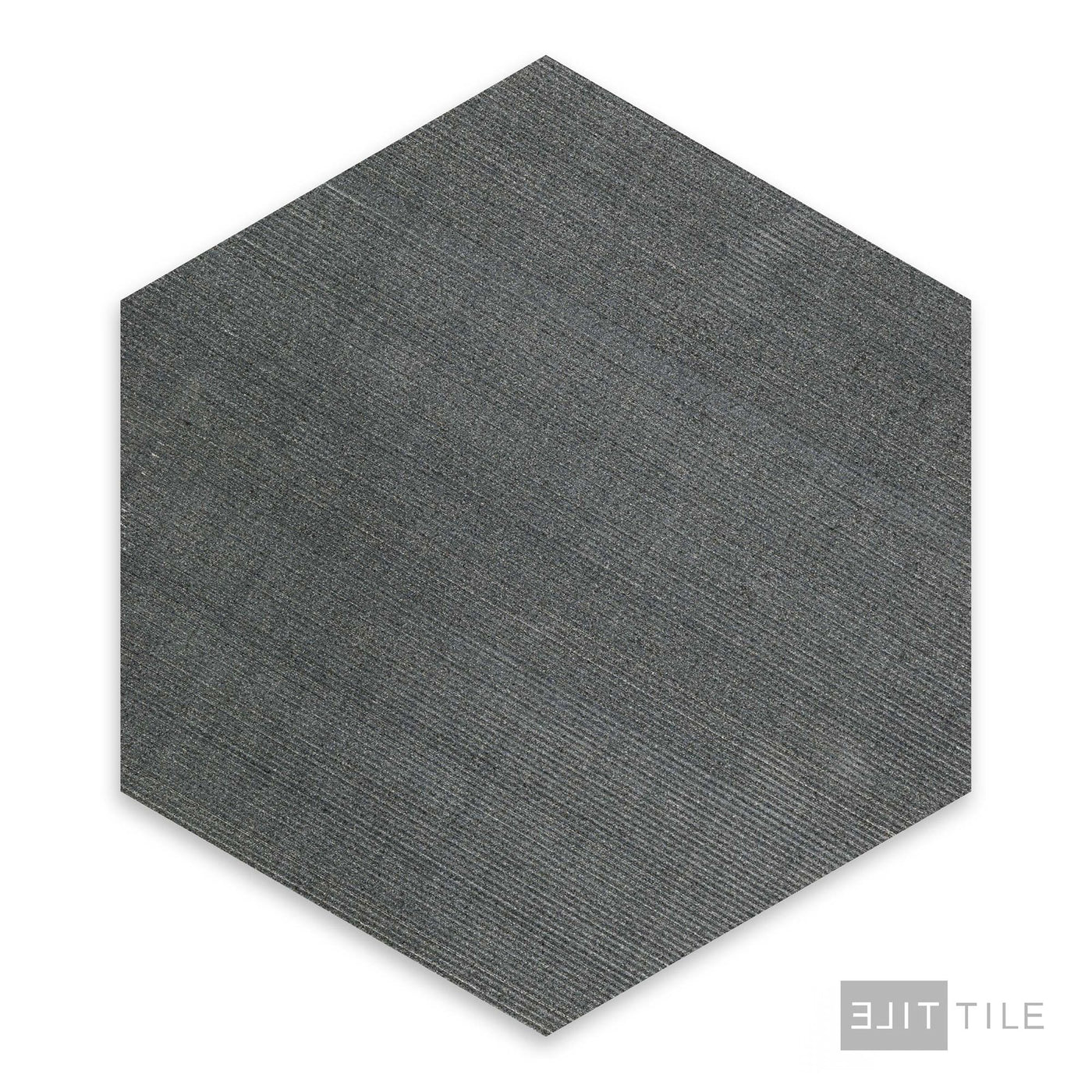 Basalt Black 10" Hexagon Flow