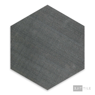 Basalt Black 10" Hexagon Flow