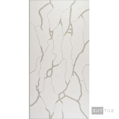 QUARTZ STONE LEFT SLAB 9'X2' CALACATAS WHITE POLISHED PRIMARY SHOT