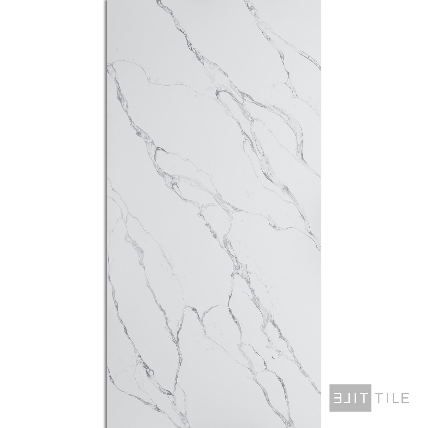 Quartz Prefab Countertop Left 9'X2' Calacatas Rocky Polished