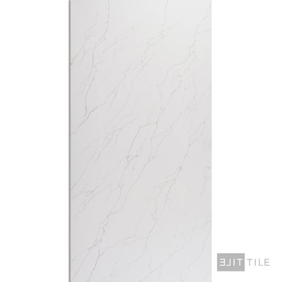 QUARTZ STONE LEFT SLAB 9'X2' BELLA CALACATTA POLISHED PRIMARY SHOT