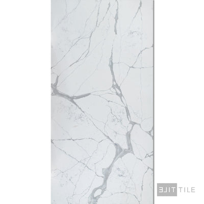 QUARTZ STONE RIGHT SLAB 9'X2' LUXE CALACATTA POLISHED PRIMARY SHOT